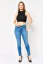 Women Skinny Fit Washed Stretchable Denim, Blue - 3