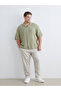 Beige Slim Fit Dobby Men's Trousers - 2