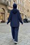 Women's Modal Fabric Kangaroo Pocket Hooded Modest Dual Set - 8