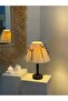 Cream Velvet Minimal Black Bow Corded Lampshade - 7