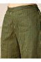 Striped Embroidered Peplum Top and Bell Bottom Pants Fusion Co-Ords - 5