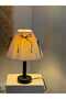 Cream Velvet Minimal Black Bow Corded Lampshade - 3