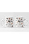 New Year Themed Minimal Winter Patterned Porcelain Mug 300 ml – Double-Sided Printing - 3