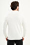 Knitted Patterned Slim Fit Polo Neck Wool Men's Knitwear Sweater Ecru - 11571.25K - 4