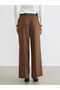Mg trend'en beige wide leg women's trousers with belted waist - 4