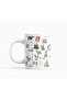 New Year Themed Minimal Winter Patterned Porcelain Mug 300 ml – Double-Sided Printing