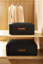 Set of 2 Black Jute Underbed Storage Bags 1 Piece 52 X 28 X 21 / 1 Piece 62 X 46 X 22 - 2