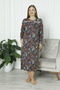 Women's Plus Size Long Sleeve Cotton Floral Print Button down Nightgown / Home Dress