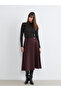 Rmz Gi̇yi̇m Farkiyla Zippered Waist A-Line Skirt