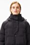 Down Fill Womens Parka Long Length Goose down Filled Hooded Women Parka Black - 3