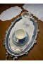 6 Pieces Linen Ecru Color Poison Ivy Patterned Tray Cover - 3