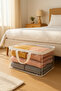 Set of 5 Practical Storage Bins 40X48X15Cm - Foldable, Zippered, Under-Bed & In-Closet Bins - 6