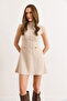 Women's Stone Accessory Detailed Mini Flared Dress Elb-19002572 - 2