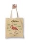 Anatomy of a Flamingo White Cloth Bag Long Handle Shopping Bag Beach Bag