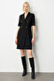 Double-Breasted Midi Length Dress with Collar Ornament Buttons