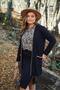 Women's Crystal Fabric with Tie Detail Pocket High-End Plus Size Cardigan