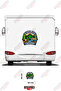 Woodland Camp Ground Written Caravan Sticker Coating