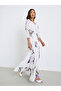 Women Floral Print Chiffon Pleated Maxi Dress - 3