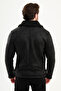 Faux Leather Slim Fit Men's Coat with Fur Inside, Side Pocket and Zipper Black - 39652.25K - 6