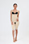 Post-Operative Thin Waist, under Breast and Above Knee, Closed Back Bbl Liposuction Corset (Agraffle-Beige) - 2