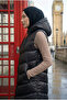 Women's Hooded Long Puffer Hijab Vest – Winter Oversized Models - 4