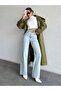 Cut-To-Bend High Waist Ice Snow Piped Cuffs Denim Pants
