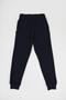 Navy Blue Thick Cotton Elastic Waist Side Pocket 5-6-7-8-9-10-11-12 Years Old Boy's Sweatpants - 5