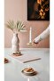 Ceramic Taper Candle Holders - Beige, Elegant Home Decor & Photography Props - 2