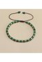 Malachite (Malahit) Women's Natural Stone Bracelet - Adjustable Macrame, Gold Detailed - 6