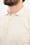 Corded Fabric Slim Fit Polo Neck Men's Knitwear Sweater Beige - 11573.25K - 2