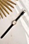 Iris Gold Case Black Cord Women Wristwatch - 3