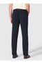 Navy Blue 5 Pocket Gabardine Washed Regular Fit Cotton Trousers - 3