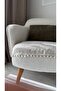 Pompom Patterned Chenille Sofa Cover 70X95 Decorative Soft Textured Stylish Living Room Cover
