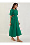 Emerald Green Maxi Dress with Cutout Details - 2