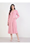 Pink Long Sleeves Blazer Midi Dress - 3