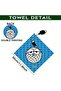 ROYAL BLUE New High Quality GolfTowel Fashionable and Unique Double SidedPrint Telescopic Hook Quick - 6