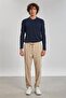 Tie-Waist Men's Trousers - Stone - 3