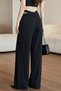 X Nurbeli Women's High Waist Hidden Zipper Closure Black Palazzo Pants - 2