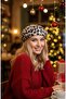 Painter Hat Beige with Leopard Pattern on Top - 3