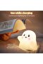 Halloween Cute Ghost Night Light for Kids - Squishy Silicone, Touch LED, Dimmable, Timer - 7
