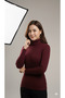Women's High Neck Knitwear Badi Sweater – Flexible Stretch Fabric , Soft Textured, 100% Acrylic