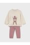 Baby Girl Knitwear Sweater Pants Set Pink 2595