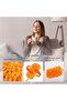 Reusable Duster Refills - 8-Pack Microfiber Pads, Compatible with Swiffer Handles (Orange) - 8