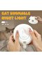 Big Eyes Simple Cat Lamp - Rechargeable Silicone Night Light for Kids, 2 Brightness Levels, Timer - 3
