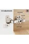 Soft Close Cabinet Hinges Pack of 2 (Half overlay (B-type)) - 5