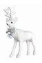22 cm X 15 cm – Christmas Deer White Velvet Furry Decorative Table and Party Ornament Figure Christmas - 3