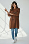 Women's Front Stone-Embellished, Six-Stripe, Crystal, Two-Ply, Seasonal Combed Cotton Tunic - 4