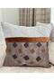 Design Throw Pillow Cover 52 X 48 Limited Edition Brown Leather Checkered Large Size