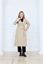 Long Belted 4 Button Women's Trench Coat |   Waterproof Tok Fabric – Black / Beige