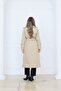 Long Belted 4 Button Women's Trench Coat |   Waterproof Tok Fabric – Black / Beige - 4